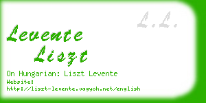 levente liszt business card